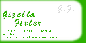 gizella fixler business card